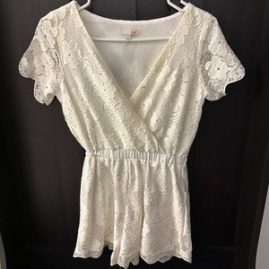 White lace romper